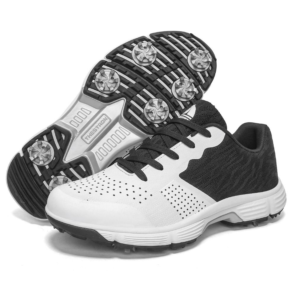 THESTRON Men Golf Shoes Waterproof Casual white and black 11