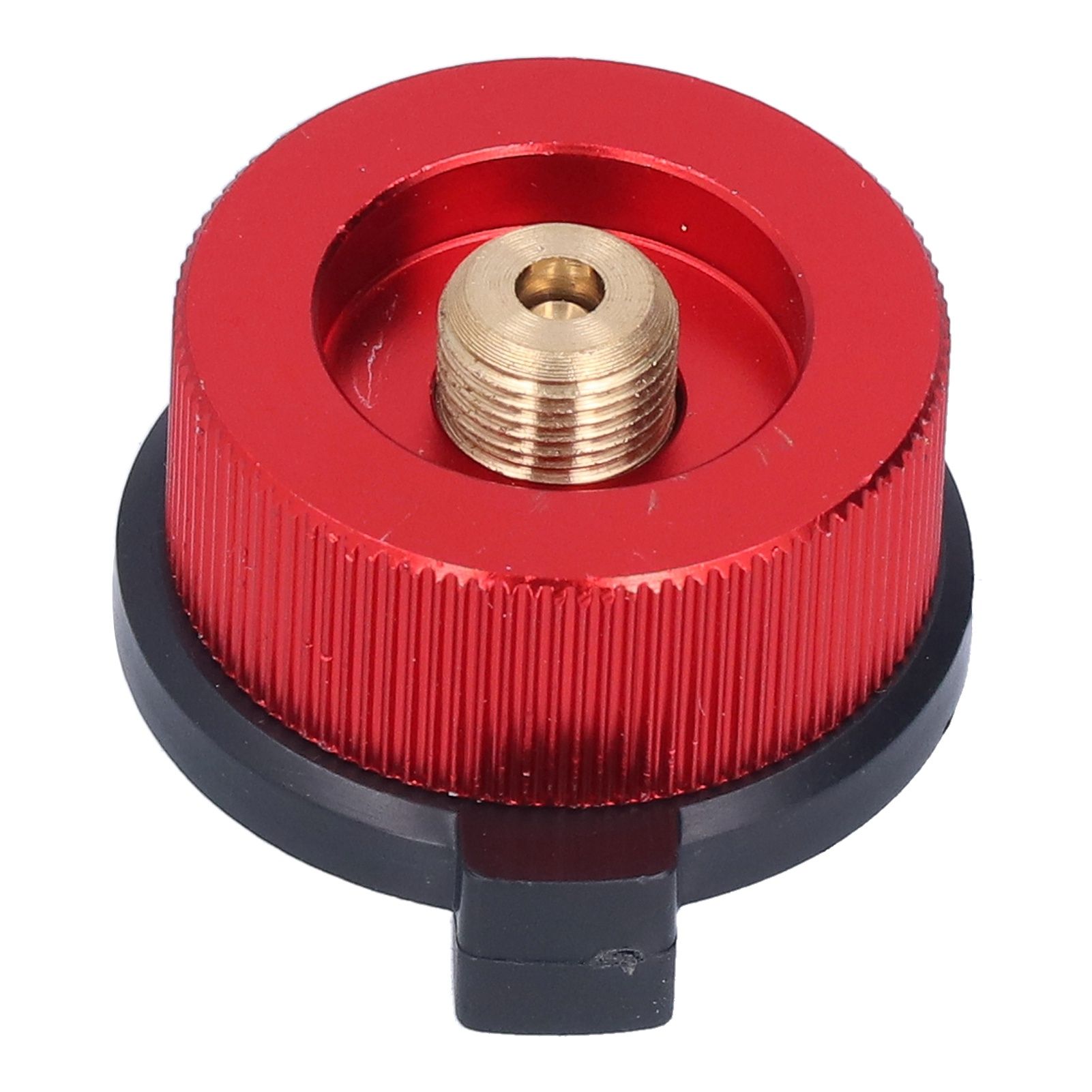 2Pcs Outdoor Camping Furnace Stove Adapter Gas Tank Converter with Self Closing Function Red — image 6