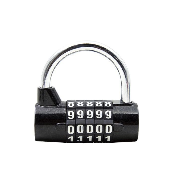 5 Digit Combination Lock Security Padlock Combination Resettable Locks Zinc Alloy Material Waterproof Number Lock for Gym School