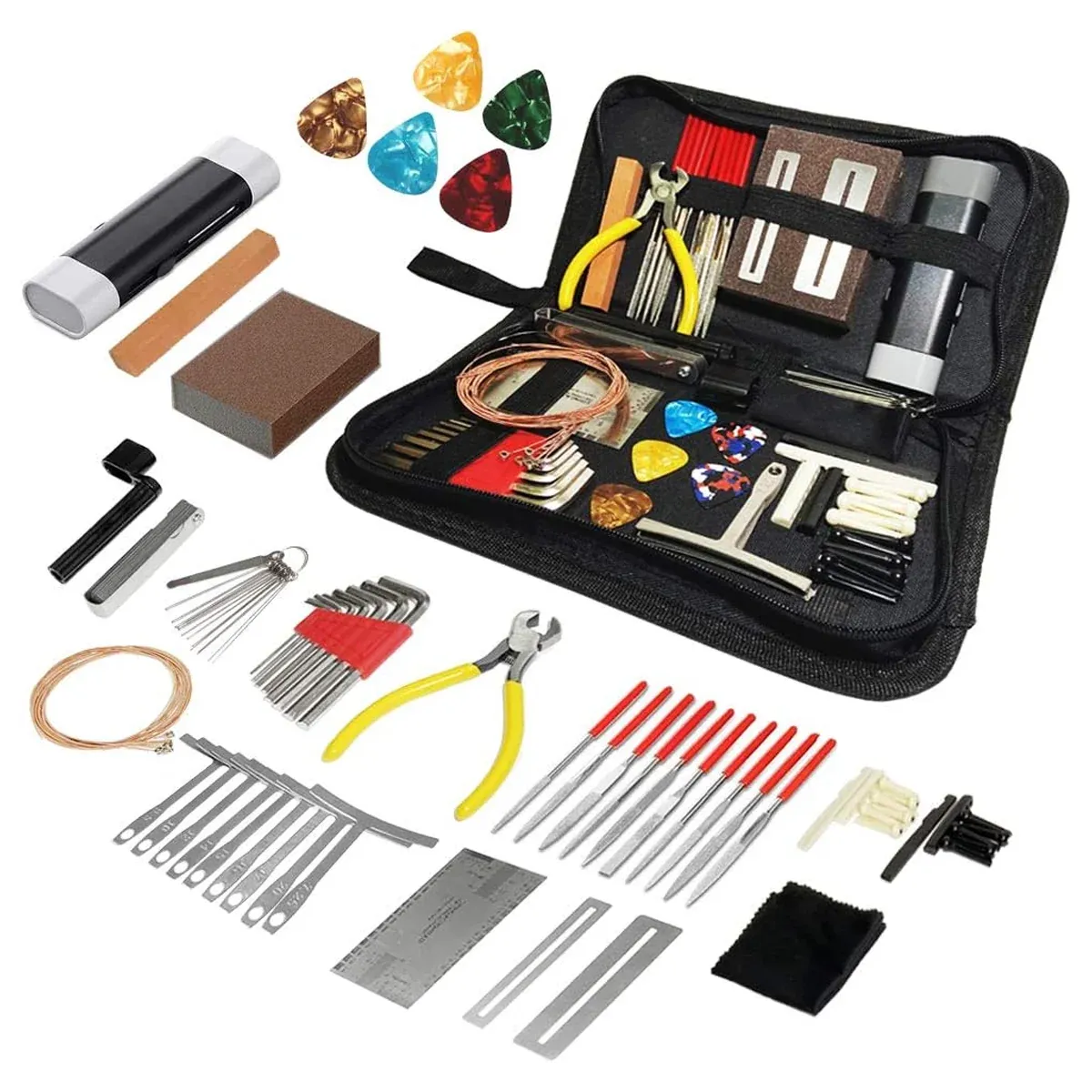72 Piece of Set Guitar Repair Tool Kit For Guitar Maintenance Portable Practical — image 2