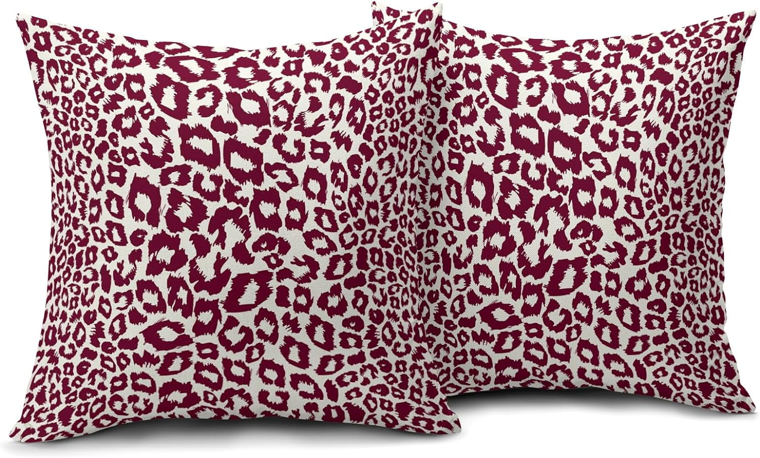 Lime Green White Leopard Print Pillow Covers 18x18 Inch Set of 2 Cheetah Animal Spots Decorative Throw Pillows For Couch Farmhouse Chinoiserie Pillow Cases — image 2