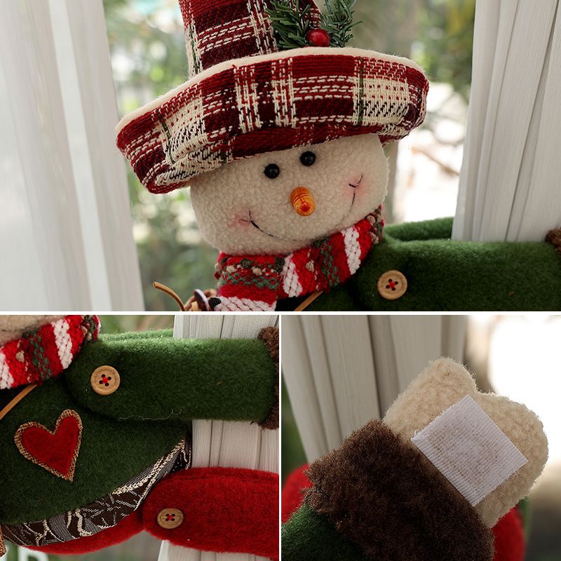 Christmas Reindeer Curtain Tiebacks Set of 2, Festive Plush Curtain Holders for Window Drapes, Holiday Home Decor — image 4