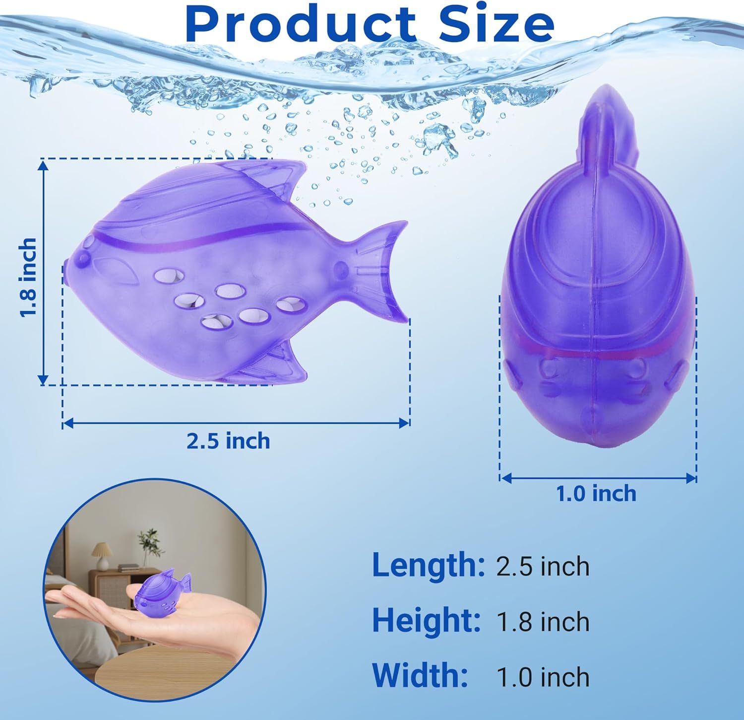Humidiier Cleaning ish, 12 Pack Humidiier Cleaner or Humidiiers and ish Tanks, Puriies Water, Prevents Hard Water Build-Up, Reduces Scale, Purple โ image 2