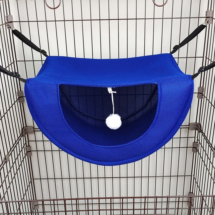 2 Pcs Cat Cage Hammock - Blue 47 × 38 × 28cm