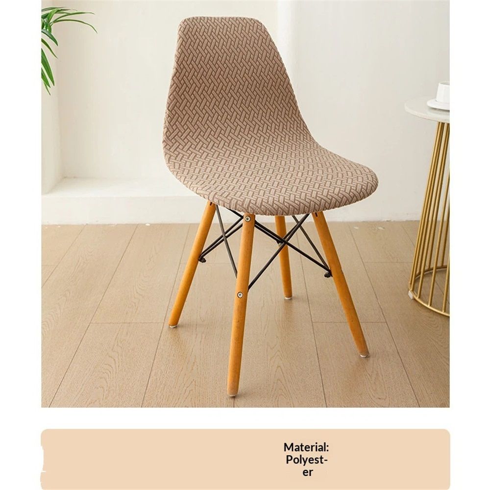 Shell ChairCovers, Jacquard Dining Room Chair SlipcoverSet of 2 Mid Century Modern Dining ChairCovers Stretchable Slipcovers for Kitchen, Office and โ image 3