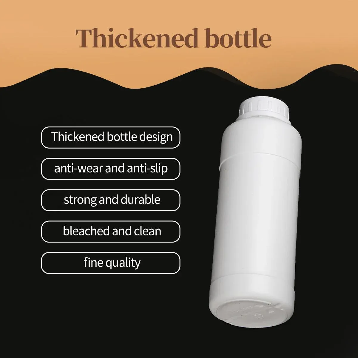 50pcs Chemical Bottle White Plastic Sample Reagent Bottles for Lab Storage - 300ml — image 5