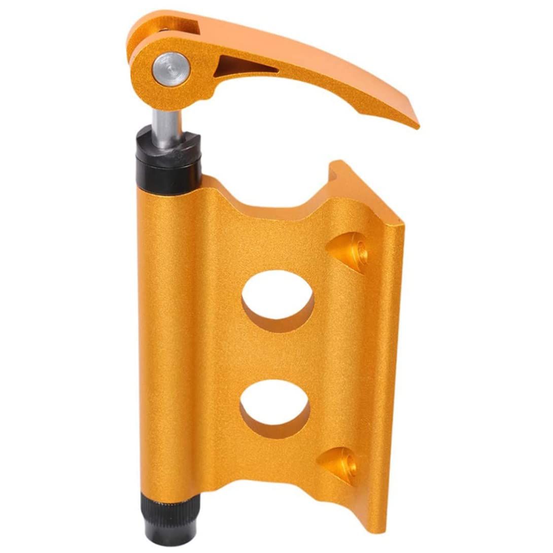 Bike Block Fork Mount w/Quick-Release Lever, Aluminum Alloy Bicycle Front Fork Fixed Clip Luggage Rack for Truck (Yellow) — image 4