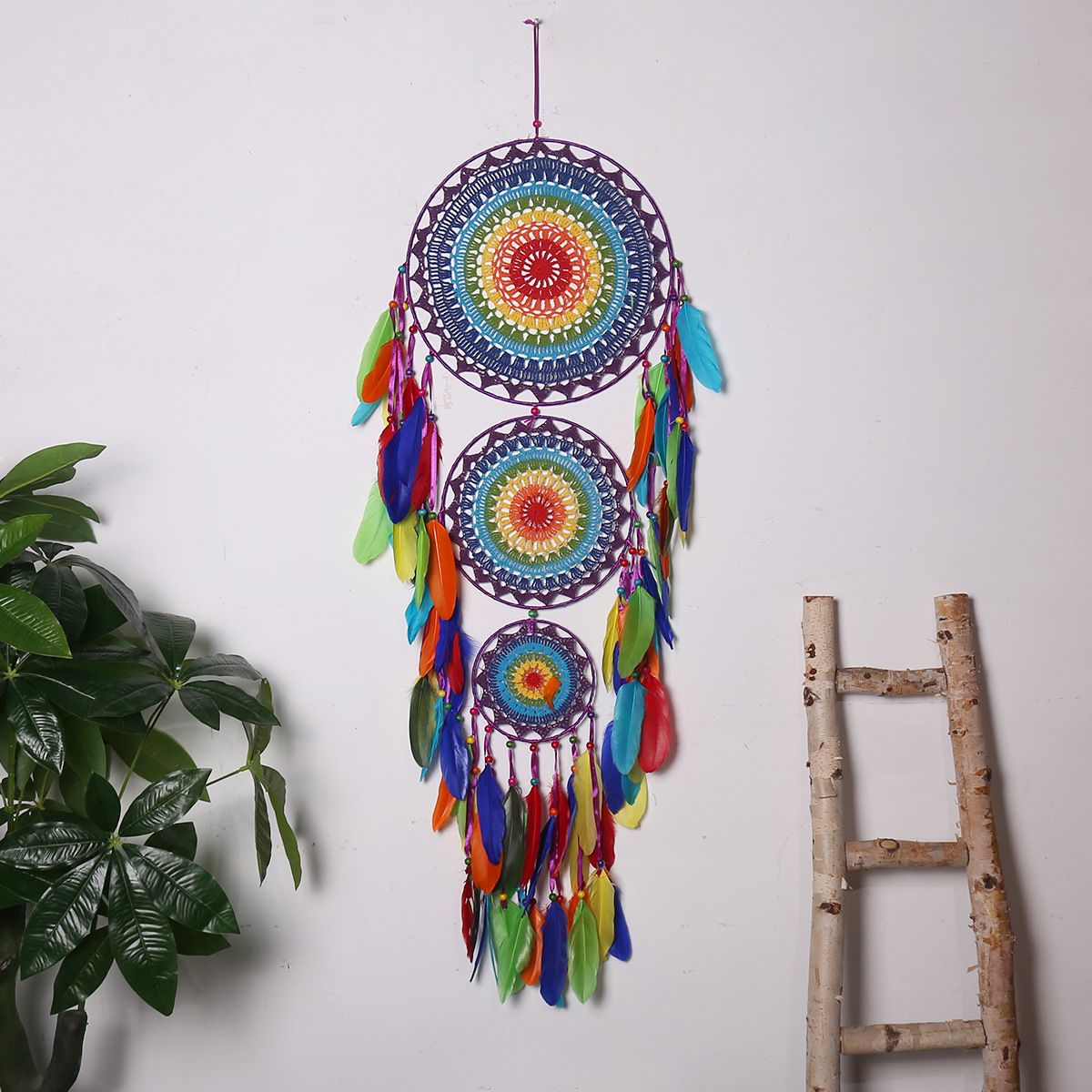 Handmade Feather Pendant Jewelry, Home Decoration, Suitable for Wedding Party Decoration for Kids Bedroom Home Decoration — image 2