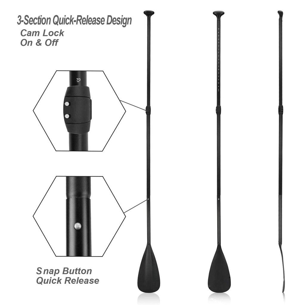 Alloy Adjustable 2-part SUP Paddle Stand Up Paddle Board Edge Guard 160-215cm Double โ image 2
