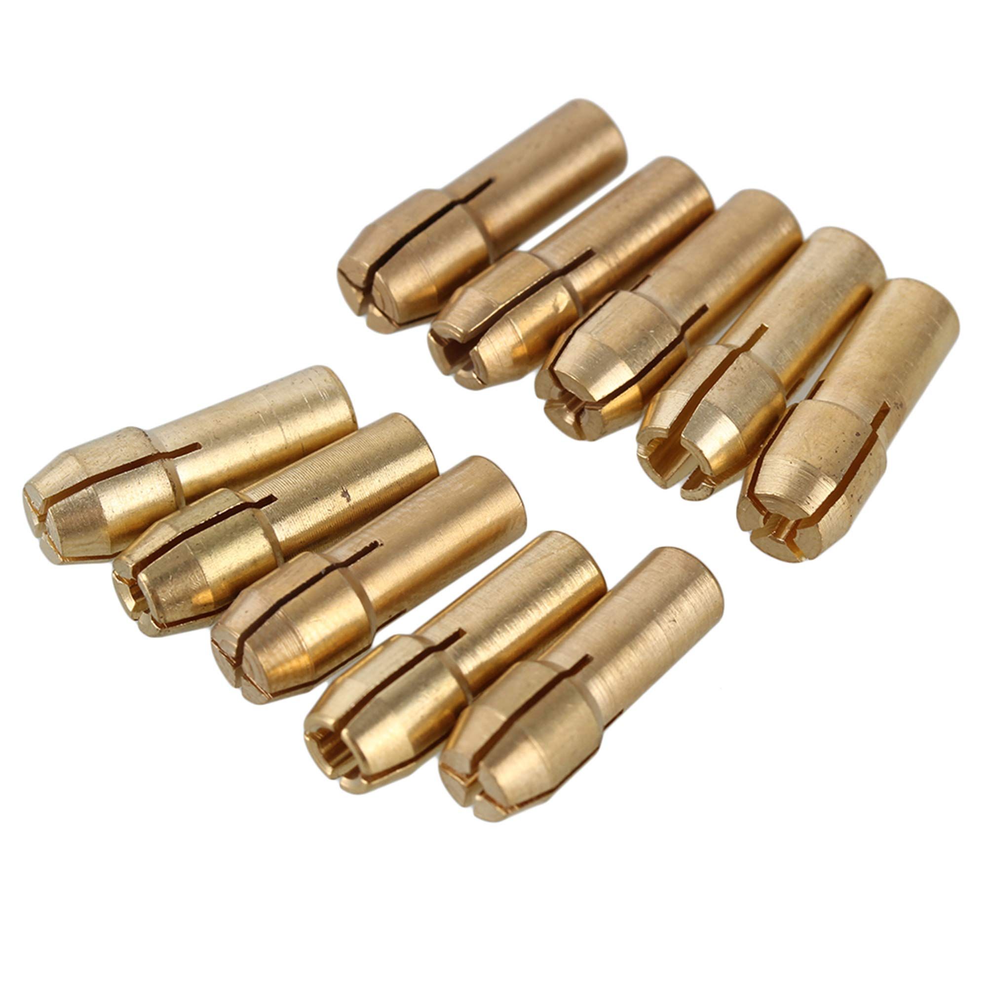 0.5-3.2mm Brass Collet Drill Chuck Fits Rotary Tools Electric Grinding Collect Chuck Holder Pack of 10 (4.8mm Shank Dia) — image 4