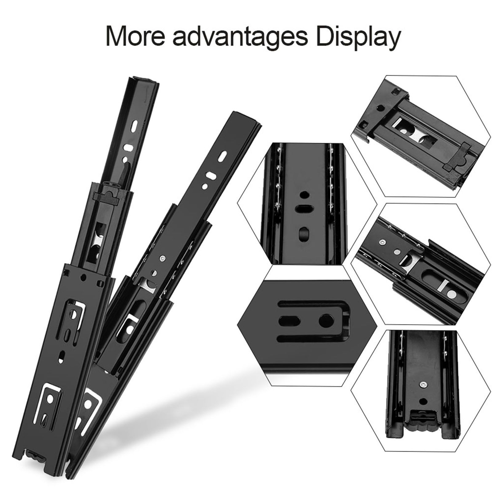 2pcs Mini Short Drawer Slides Furniture Guide Rail Full Extension Kitchen Cupboard Hardware 6in โ image 5