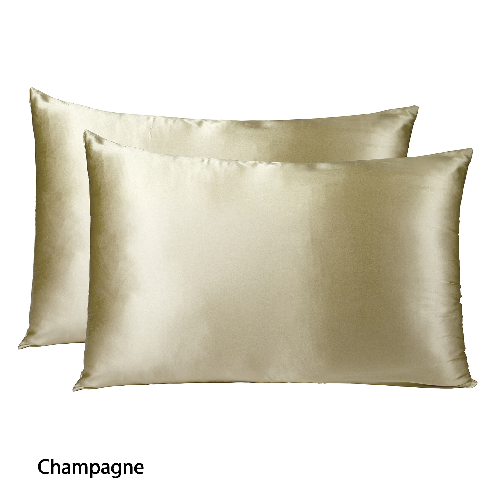 Royal Comfort Mulberry Soft Silk Hypoallergenic Pillowcase Twin Pack 51 × 76cm - Champagne — image 2