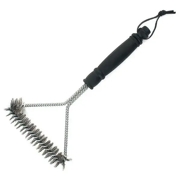 Stainless Steel BBQ Grill Cleaning Brush with Ergonomic Handle for Outdoor Grills, Smokers, Grates and Everyday Maintenance, 30 × 17 cm
