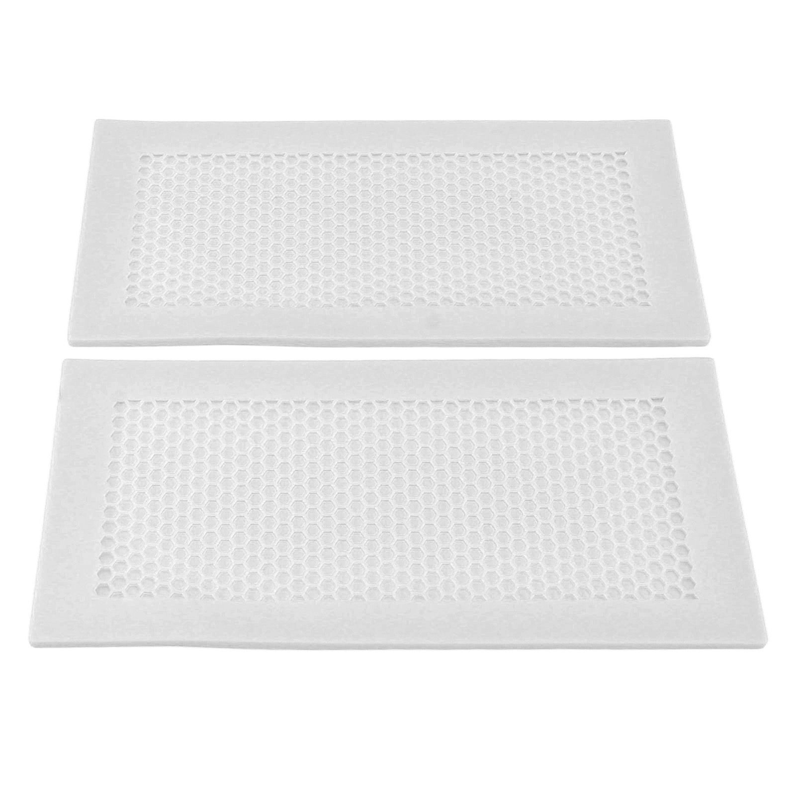 2Pcs Baby Proof Vent Cover Child Proof Safe Soft Silicone for Home Floor Catch Debris Hair Insect White โ image 2