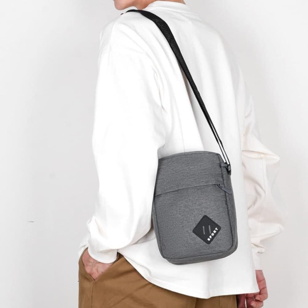 Multifunctional Waterproof Shoulder Bag, 2 Compartments, Black, 16x23x9cm — image 3
