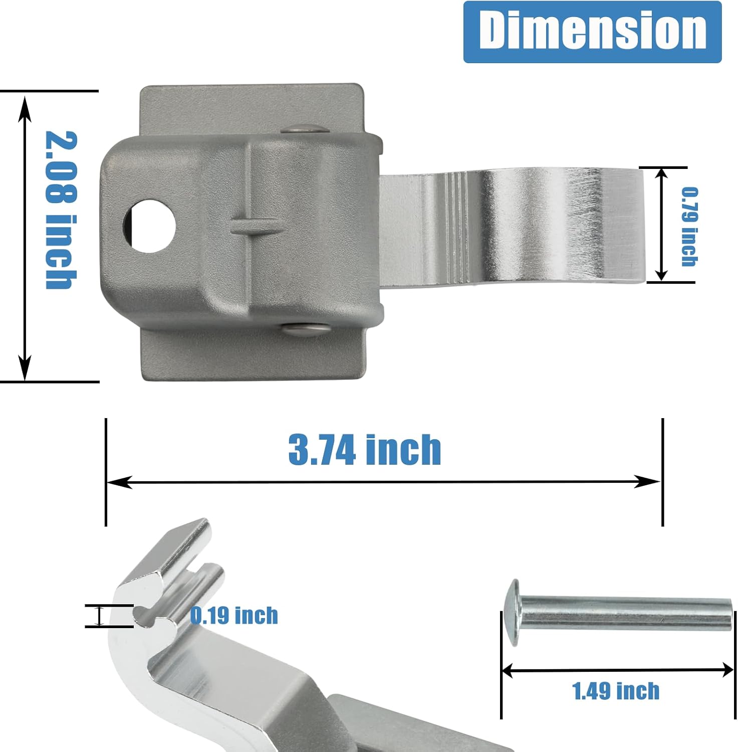 RV Awning Parts Replacement for Dometic A&E 9000 8500,830463P RV Awning Rafter Rivet Slider Asm -2 Pack — image 2