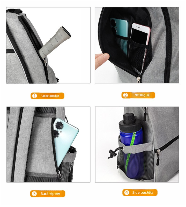 Blue Pickleball Multi-Sport Backpack – Oxford Fabric, Dual-Carry, Smart-Organized — image 5
