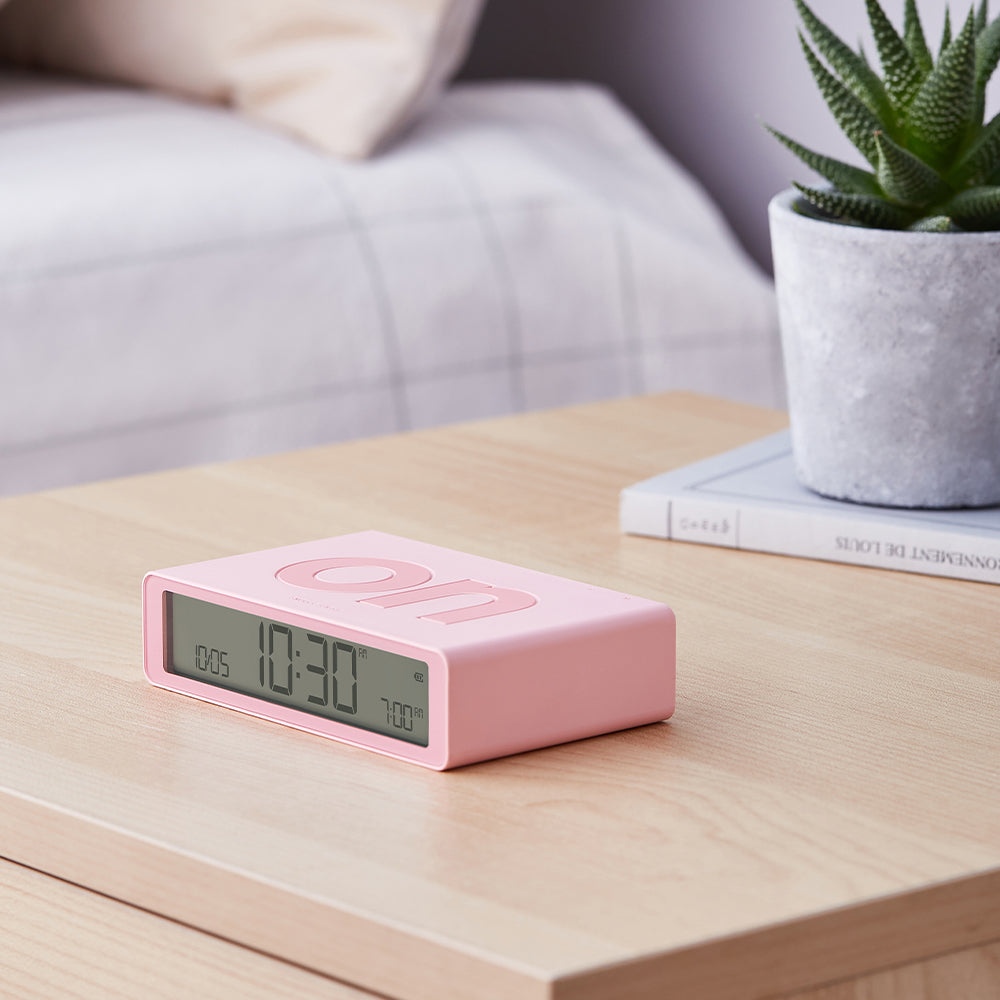 Lexon Flip Classic Reversible Alarm Clock - Pink — image 5