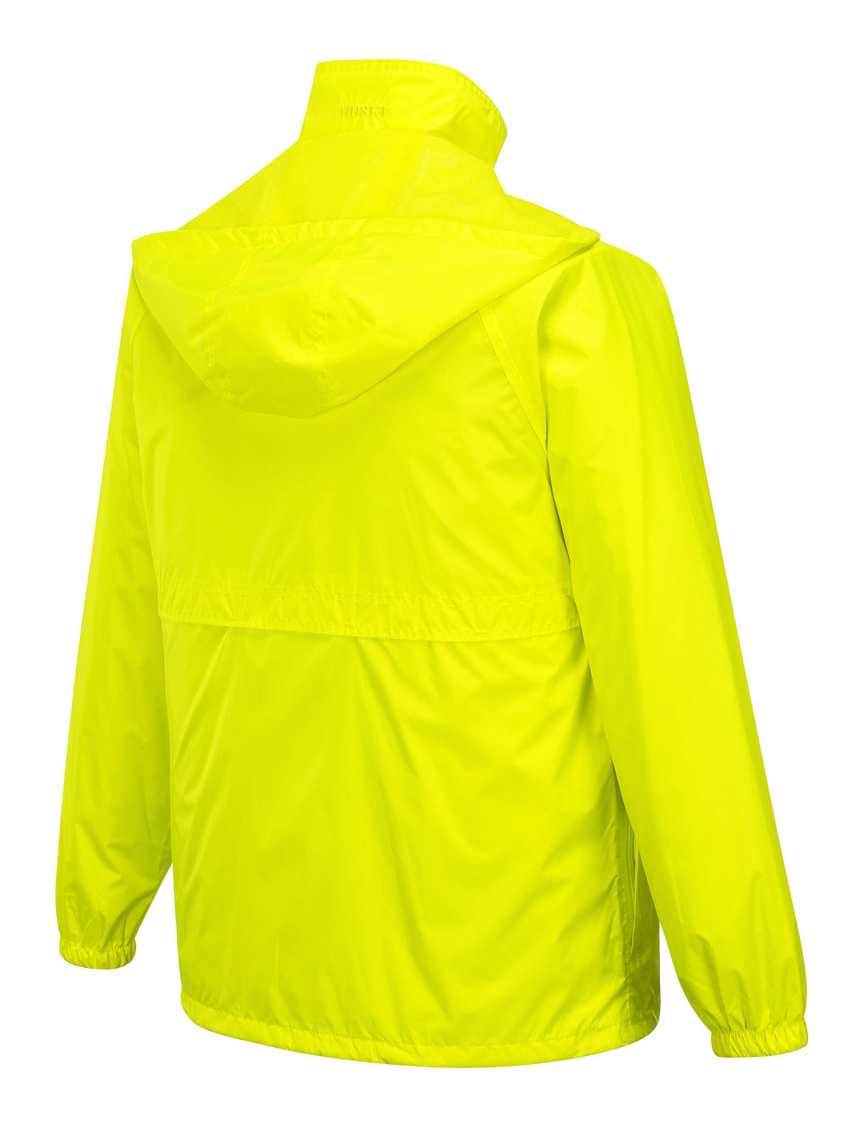 HUSKI STRATUS RAIN JACKET Waterproof Workwear Concealed Hood Windproof Packable - Yellow Fluro โ image 5