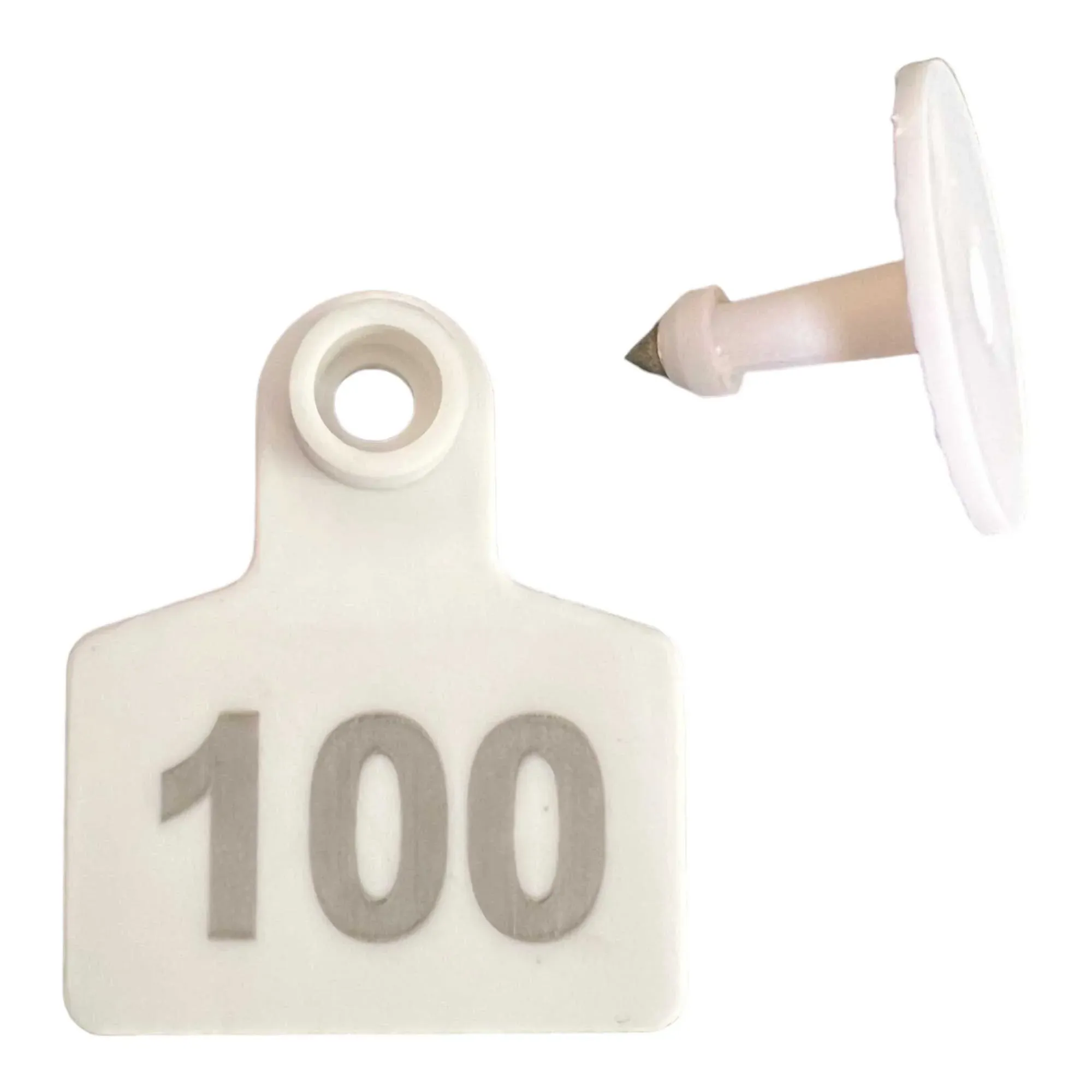 1-100 Cattle Number Ear Tags 5x4cm Set - Small White Pig Goat Livestock Label — image 2