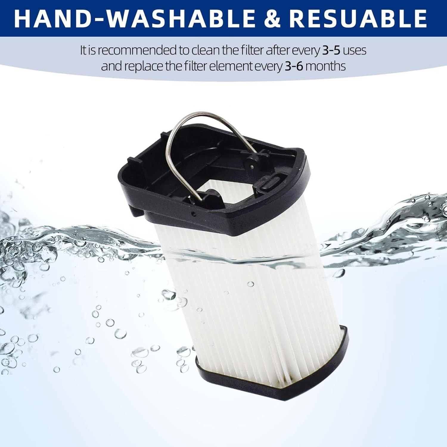 Replacement Vacuum Filters Compatible with Shark WANDVAC Cordless Hand Vacuum WV401 WV410CO WV401BL WV401PK WV403BR WV410PR WV410BL WV410GN WV410TL - Fabric — image 5