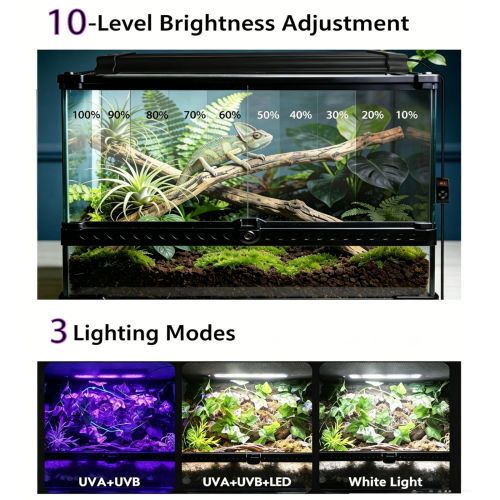 40cm Adjustable Reptile 5.0UVA UVB Lamps LED Light for Reptile Tanks Pet Lighting System — image 6