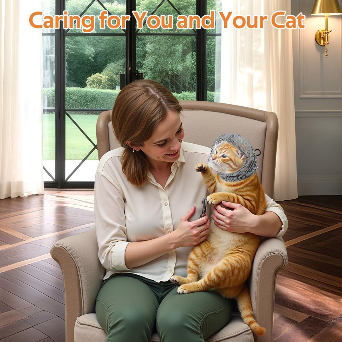 Adjustable Cat Muzzle Cat Grooming Prevent Biting Breathable TPU Cat Nail โ image 5