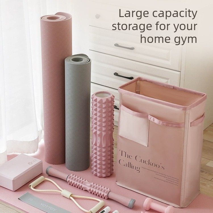 Yoga Mat Storage Basket – Fitness Equipment & Sports Gear Organizer – Rose Pink — image 3