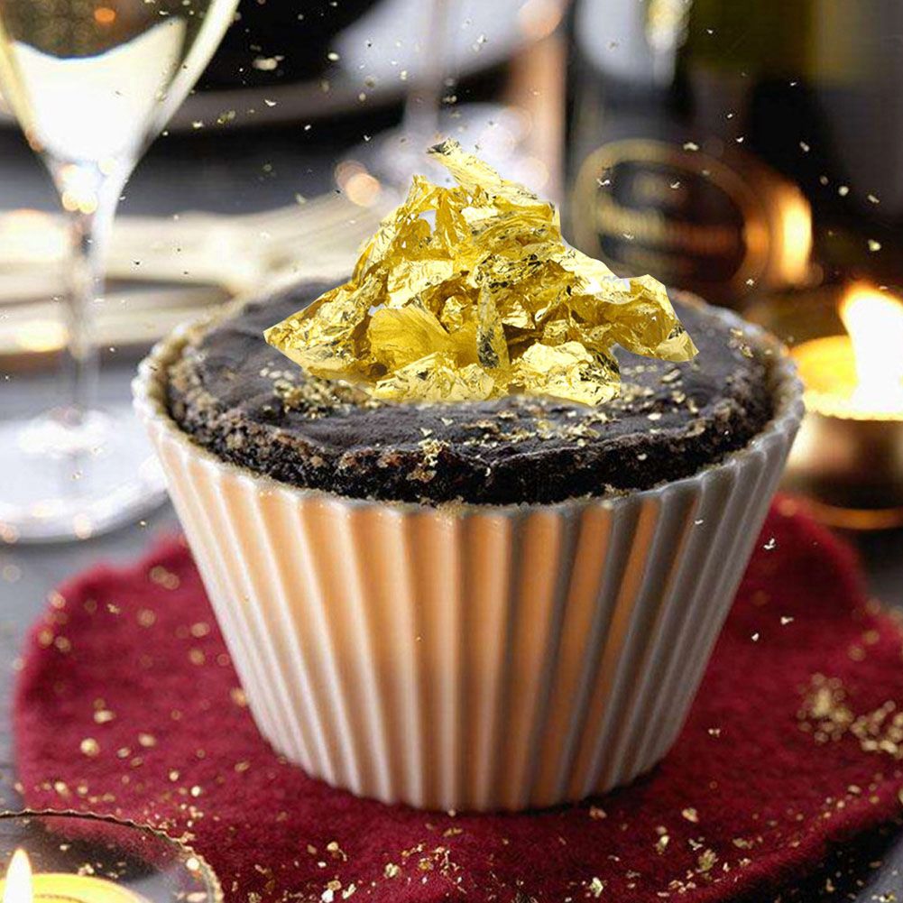 10ml Gold Flakes Gold Leaf Decoration Gold Foil Cooking Cake Chocolate Decoration โ image 5