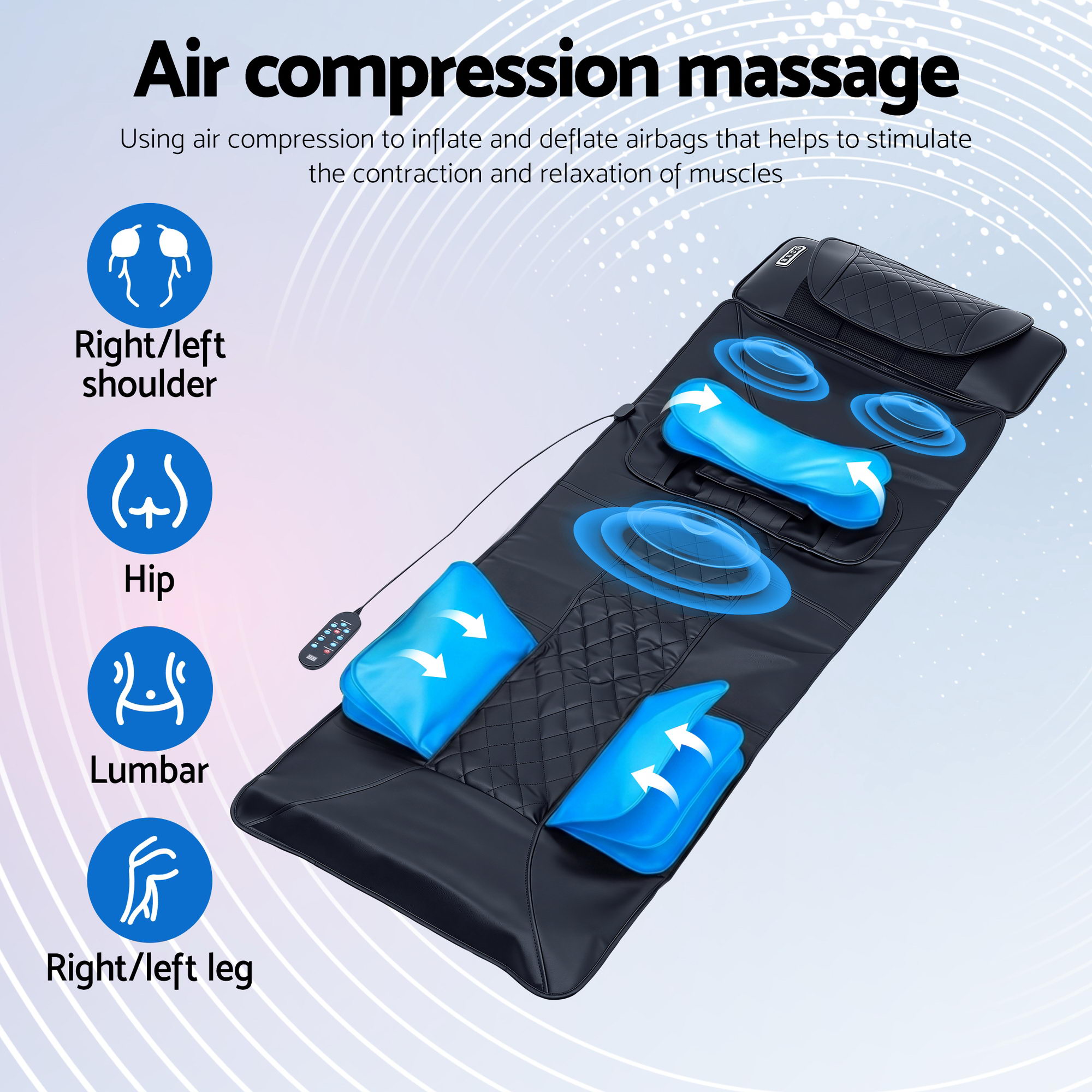 Livemor Massage Mat Heated Kneading Neck Massager Lumbar Airbag Stretch โ image 6
