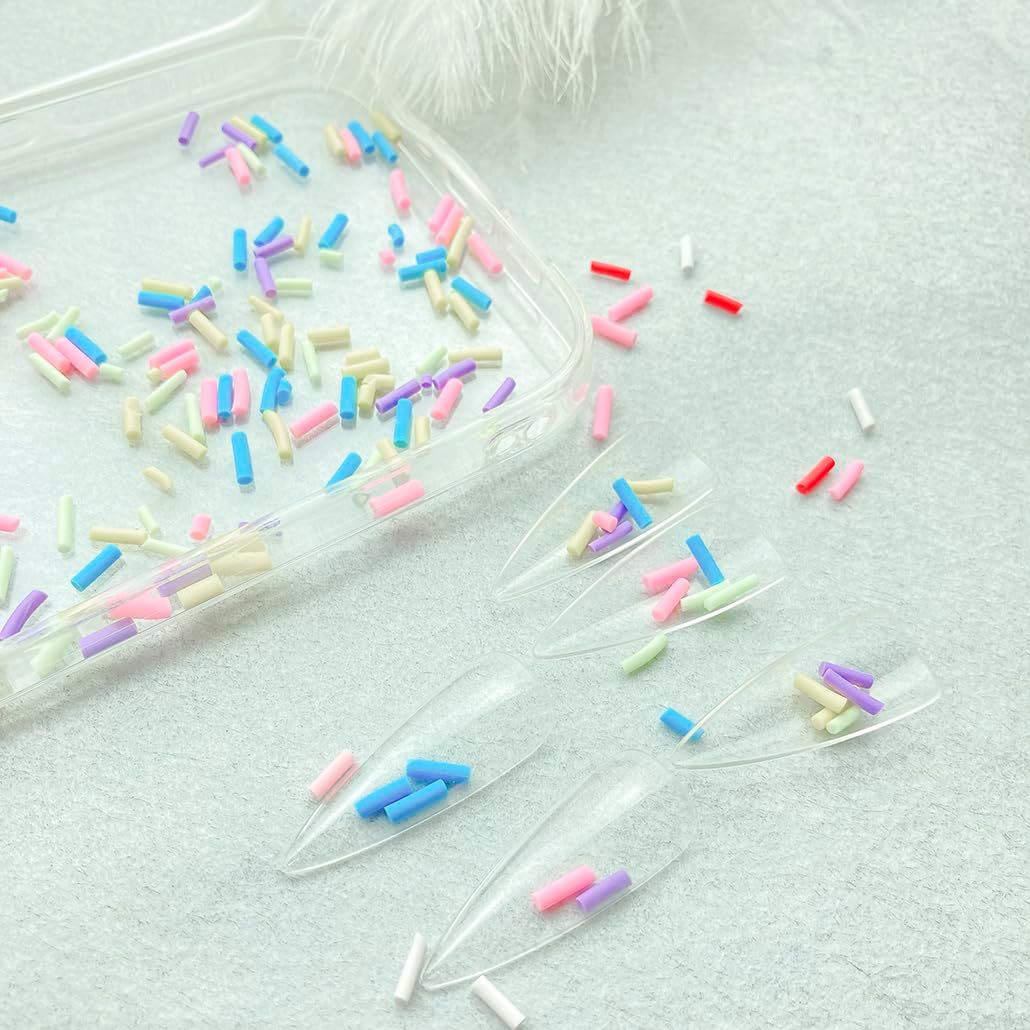 500g Resin Fake Sprinkles Fake Candy Sprinkles Clay Sprinkles Polymer Clay Slices for Nail Art DIY Phone Case Crafts (Mixed color) — image 3