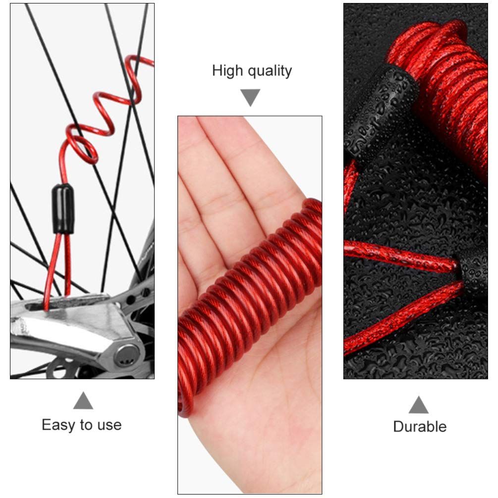 4 PCS-Lock Cables, Security Steel Cables with Looped Ends, Camping Outdoor Travel, Bicycles, luggage locking — image 5