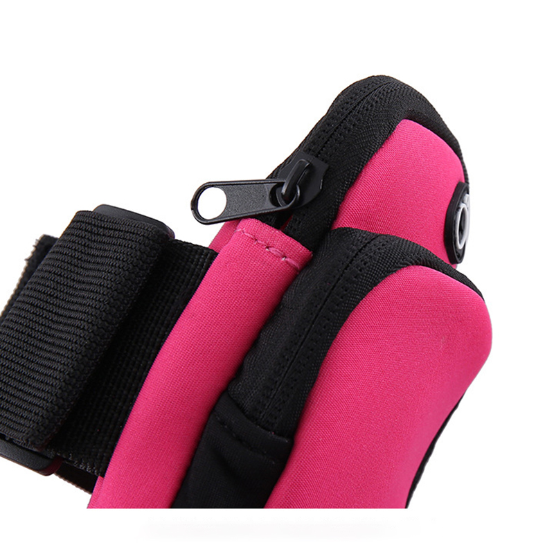 Green Sports Running Armband Bag Water Resistant Phone Pouch with Dual Zipper Pockets Earphone Hole for Gym Jogging Cycling Fits 6.5 Inch Smartphones โ image 3