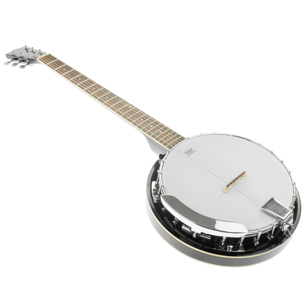 Karrera 6 String Resonator Banjo - Black — image 4