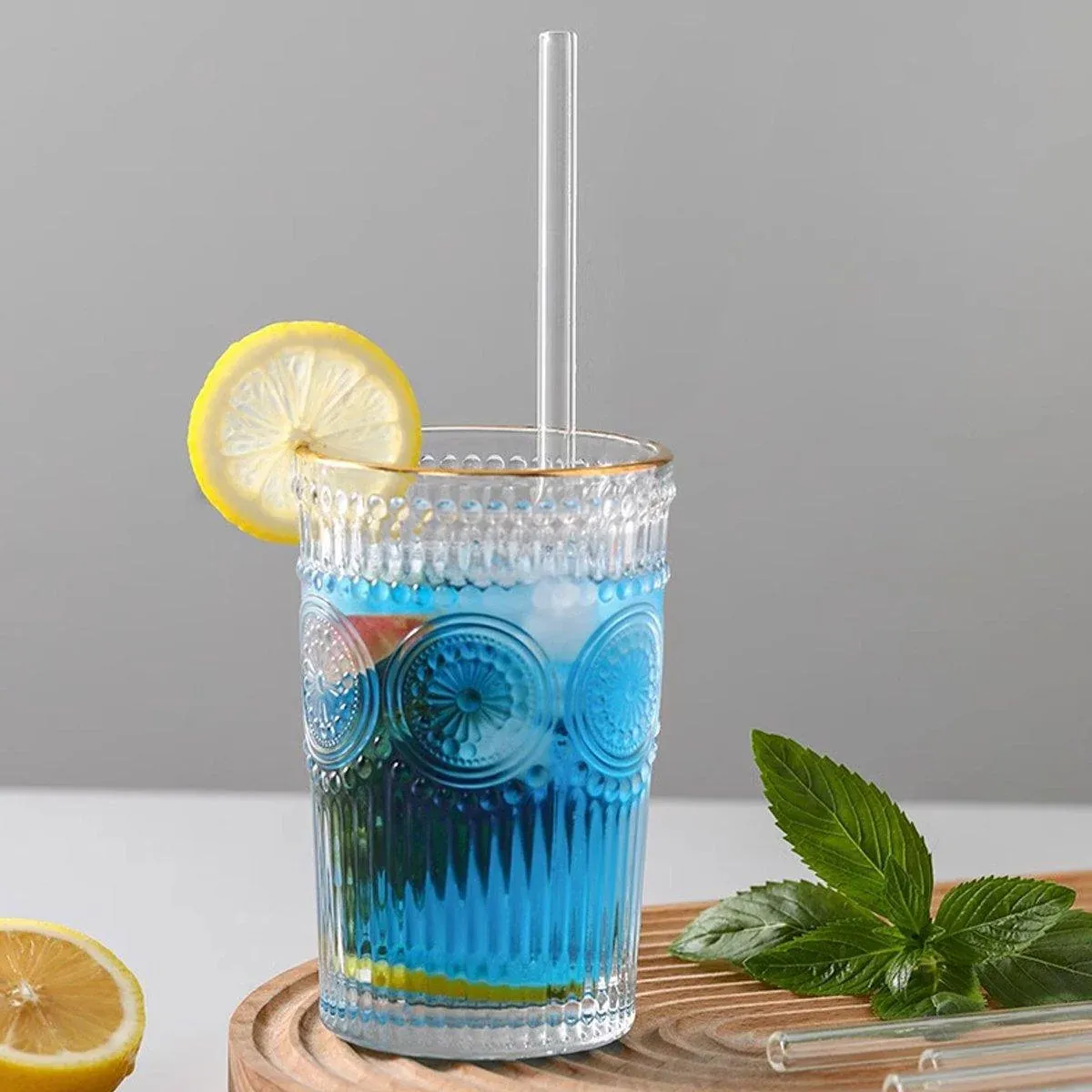 Clear Glass Straws Heat Resistant Juice Milk Straws Creative Style Reusable - 10Pcs โ image 5