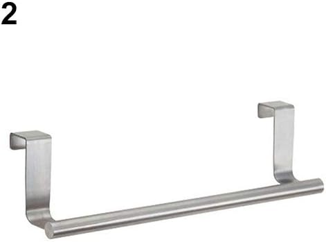 Stainless Steel Over The Cabinet Dish and Hand Towel Bar Holder Over Kitchen Drawer Door Towel Rack Hook Bathroom Towel Hanger 23 cm โ image 2