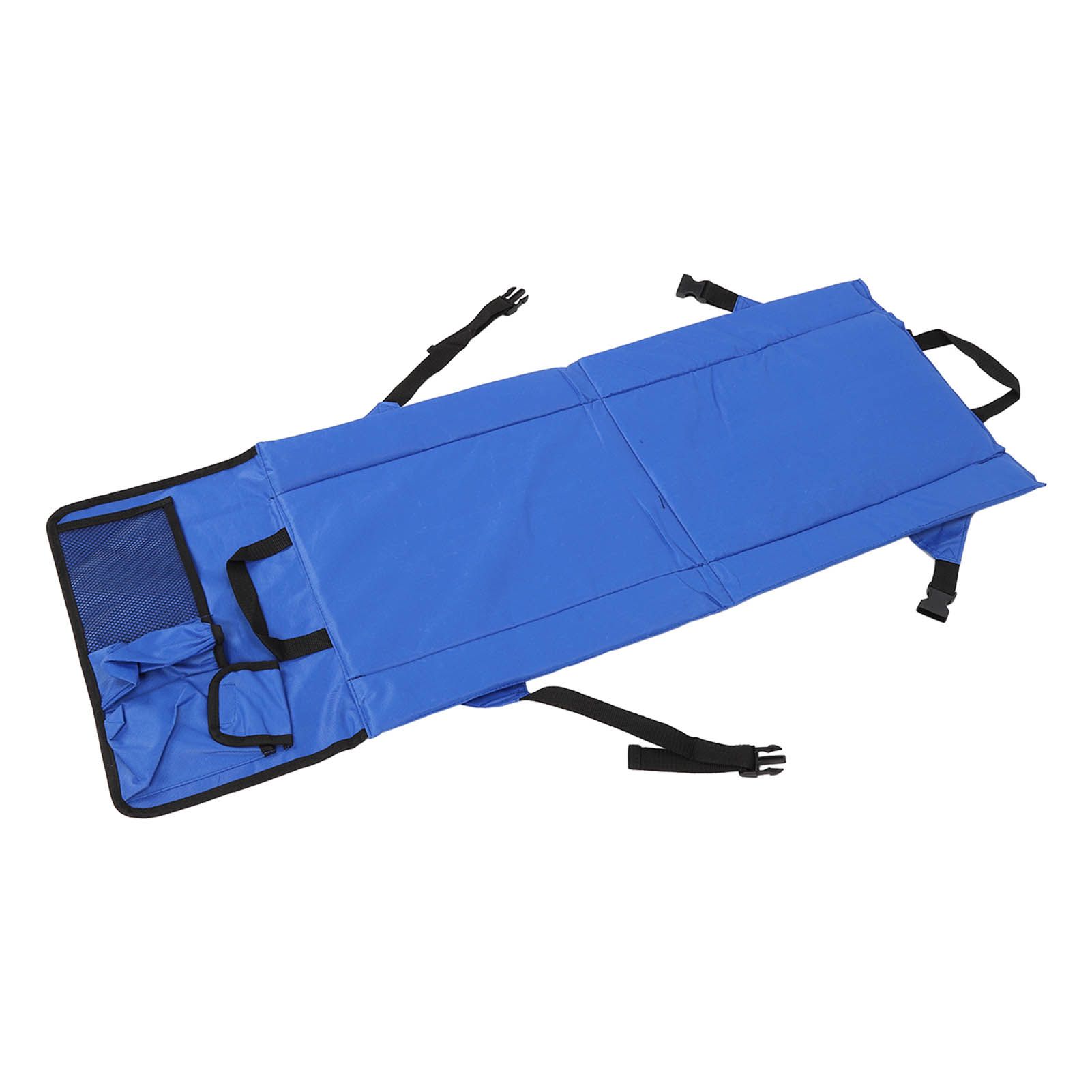 Folding Stadium Chair Adjustable Angle 600D Oxford Cloth Portable Bleacher Cushions with Pocket for Sandbeach Picnic BBQ Blue — image 6