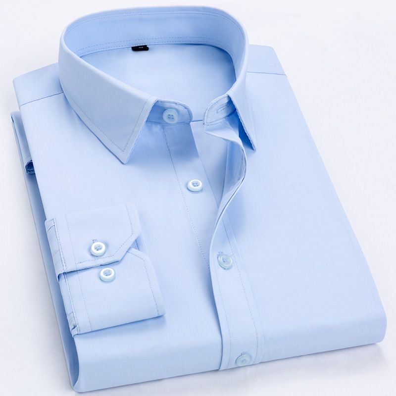Men Cotton Shirt Long Sleeve No Iron Work White short sleeve pocket 38/M โ image 2