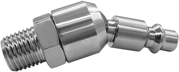 2PCS 1/4" NPT Male + 2PCS 1/4" NPT Female Thread Air Plug Industrial Swivel Coupler Steel Chrome Plating Construction โ image 6