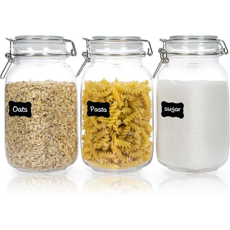 sealable jars - Clear - Size 2pcs-1000ml — image 3
