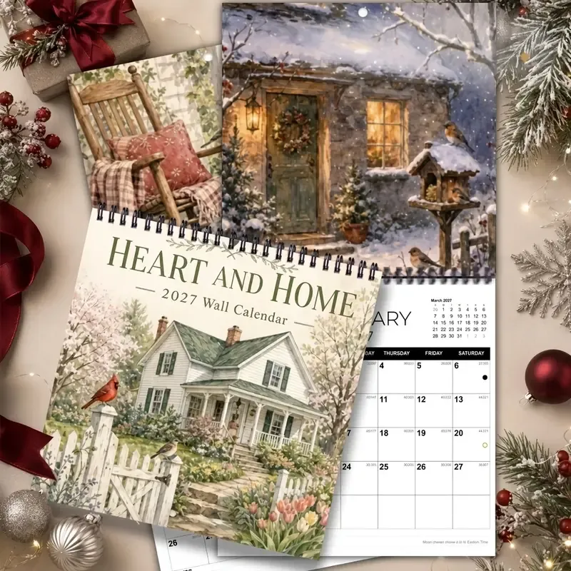 2027 Farmhouse Wall Calendar, 8.3-inch Square Writable Pages, Spiral Coil Hook Design, Perfect for Scheduling & Habit Tracking, Your Year-Round Planning Helper โ image 3