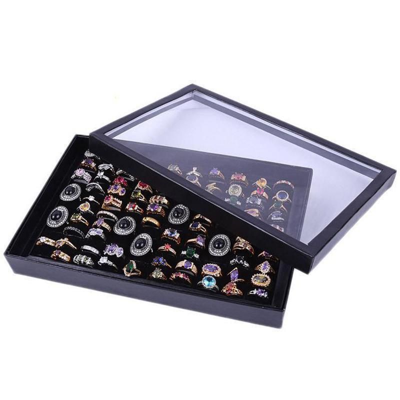 100 Slot Jewelry Ring Earring Storage Box Display Organizer Case Tray Holder - 1PC โ image 4