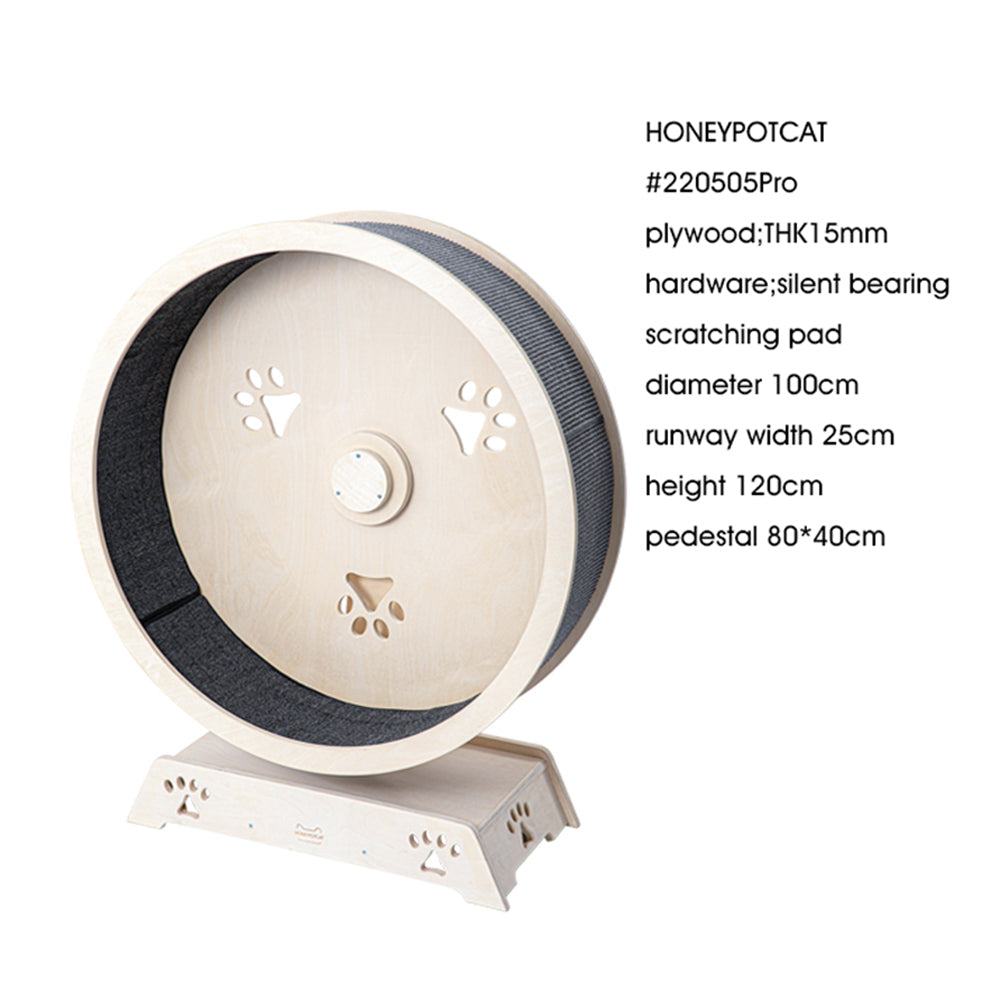 HONEYPOTCAT Fit & Fun Active Runner Wood Cat Wheel - Ultimate 119.5cm โ image 3