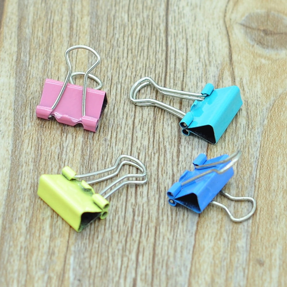 60 Pcs Colored Binder Clips, Paper Clamps, Paper Binder Clips, Assorted sizes, Metal Colorful Binder Clips, for Home Office Supplies Multicolor — image 2