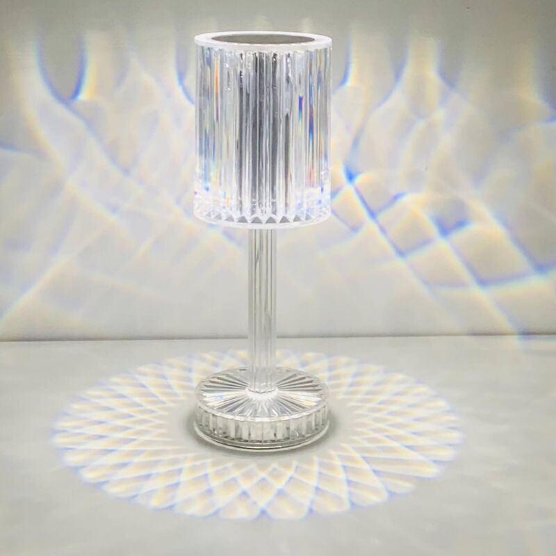 Crystal LED Table Lamp, Rechargeable Cordless Table Lamp, Touch Dimming LED Bedside Lamp For Living ROom Hotel Bedroom — image 4