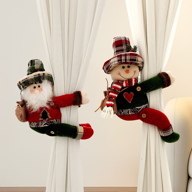 Christmas Reindeer Curtain Tiebacks Set of 2, Festive Plush Curtain Holders for Window Drapes, Holiday Home Decor — image 3