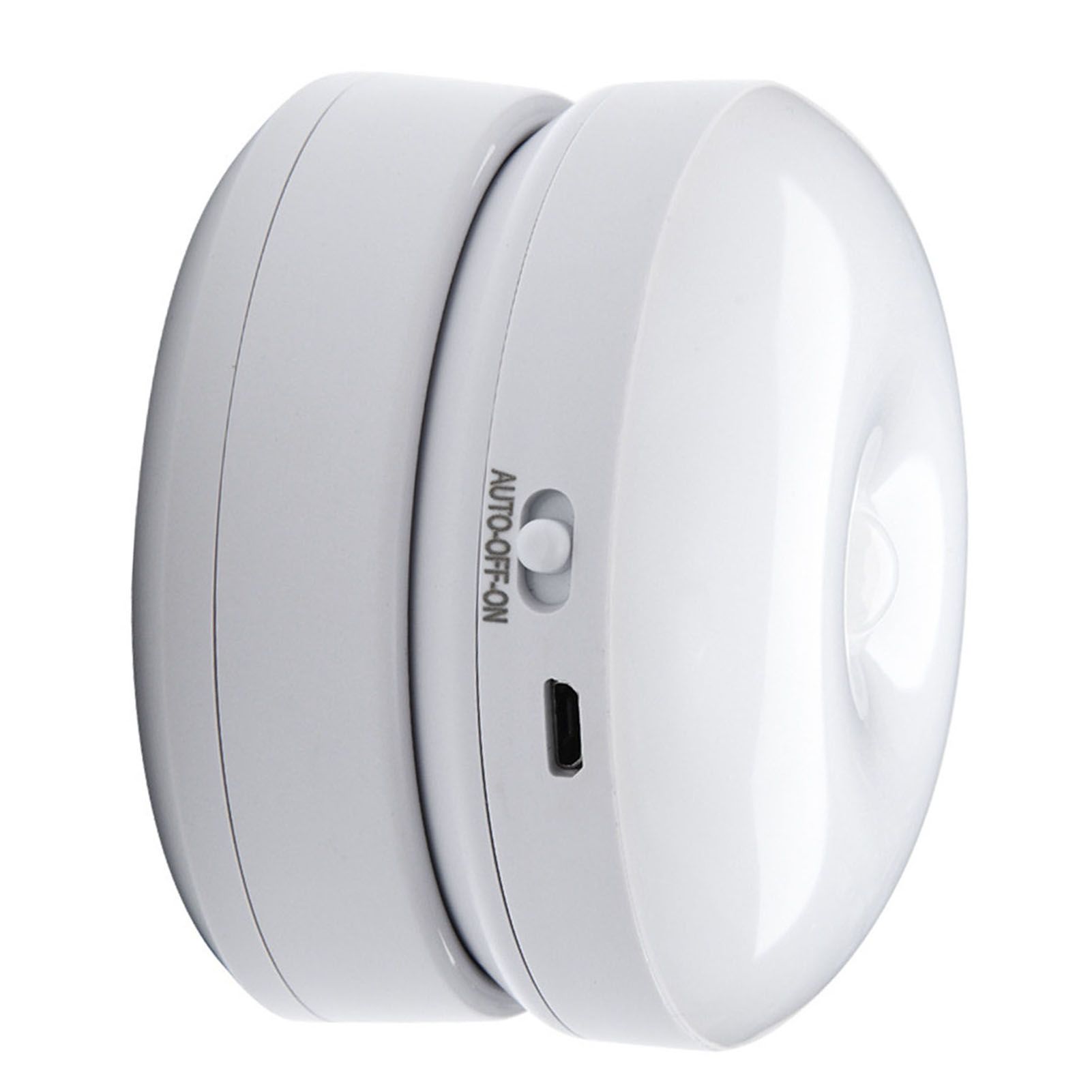 Motion Sensor Night Light 360 Degree Rotation LED Rechargeable Motion Activated Night Light for Stairs Wall Closet Cabinet White Light — image 4