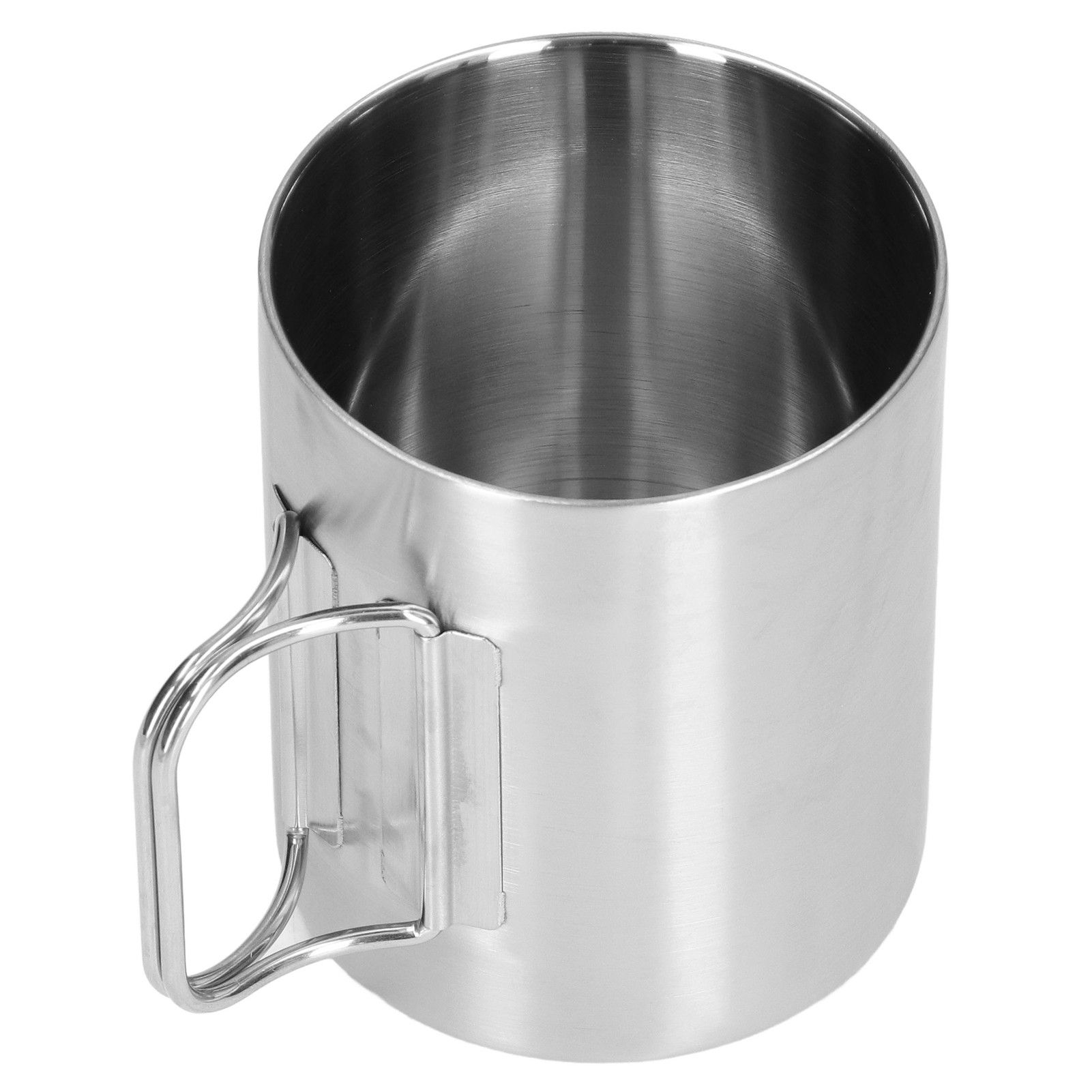 Stainless Steel Cup Corrosion Resistant Folding Handle Folding Design Exquisite Coffee Mug — image 6