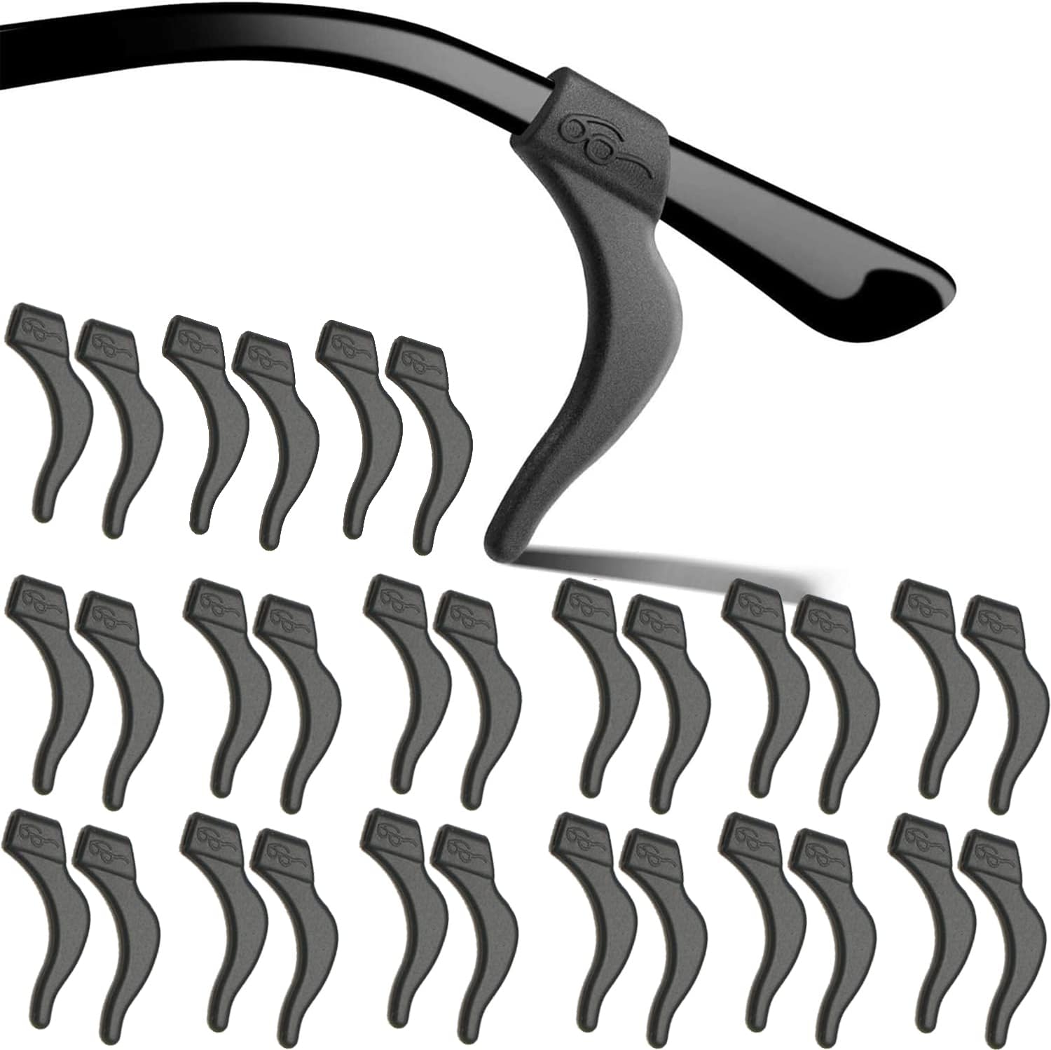 Eyeglass Ear Grips - 21 Pairs Glasses Anti-Slip, Comfortable Silicone Elastic Eyeglasses Temple Tips Sleeve Retainer, Prevent Eyewear Sunglasses Spectacles