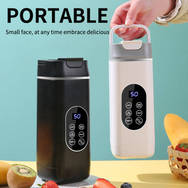 Wireless Portable Juicer Blender - 420ml, 12 Blades, 5-Hour Ice Storage, Digital Display & USB-C Charging(black) — image 2